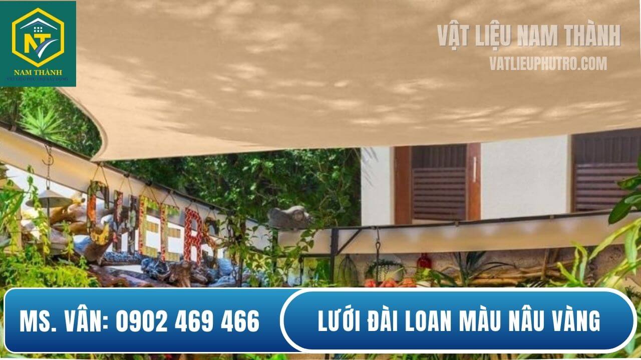 Lưới che nắng màu vàng cát