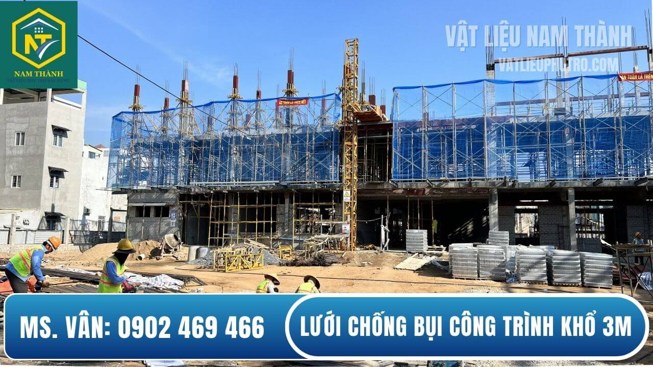 Lưới chống bụi công trình khổ 3m