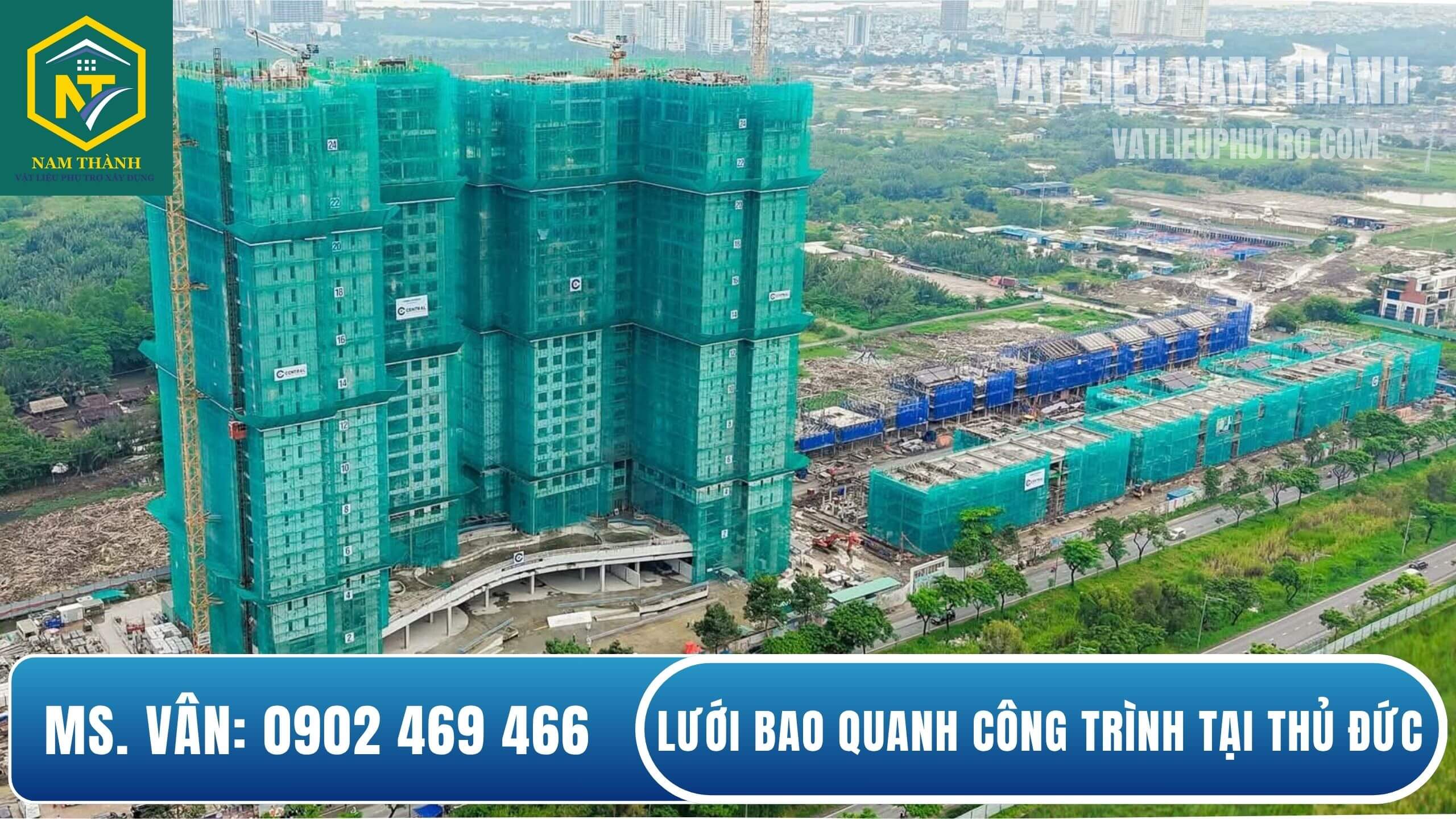 Lưới chống bụi công trình Thủ Đức