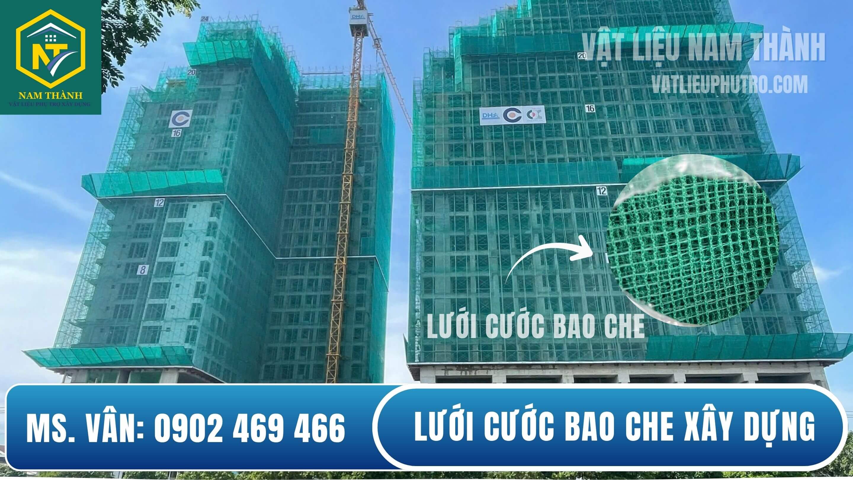 Lưới cước bao che xây dựng