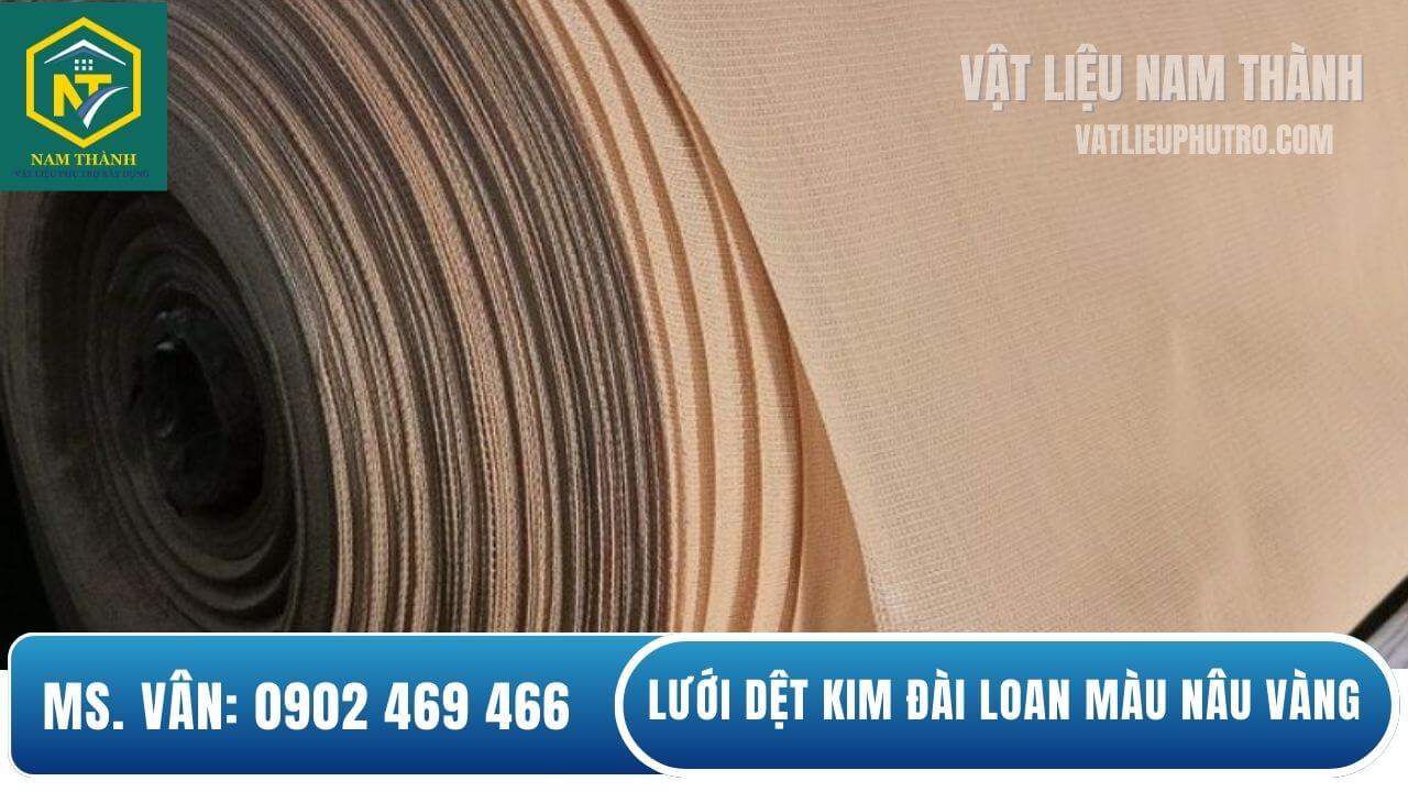 Lưới dệt kim màu vàng cát