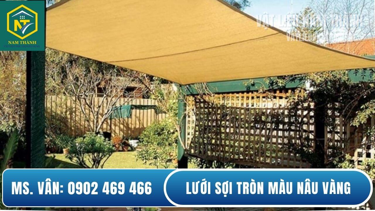 Lưới dệt kim sợi tròn màu vàng cát