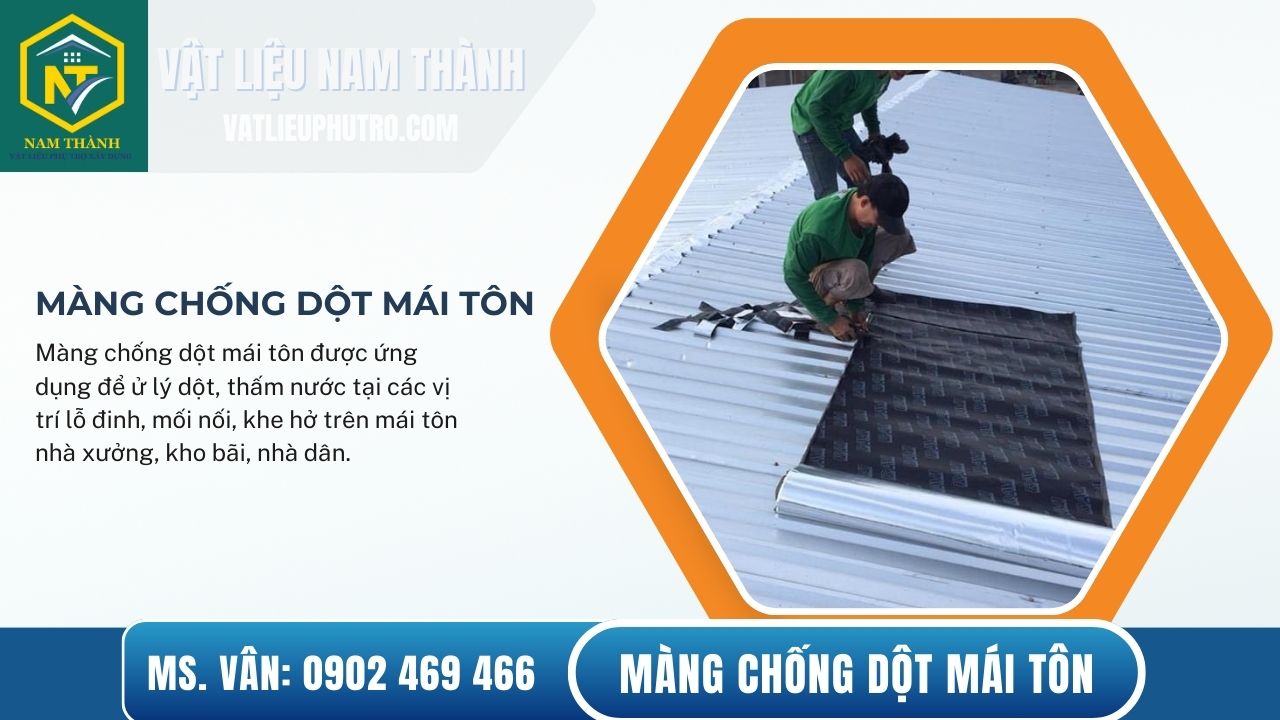 Màng chống dột mái tôn tự dính