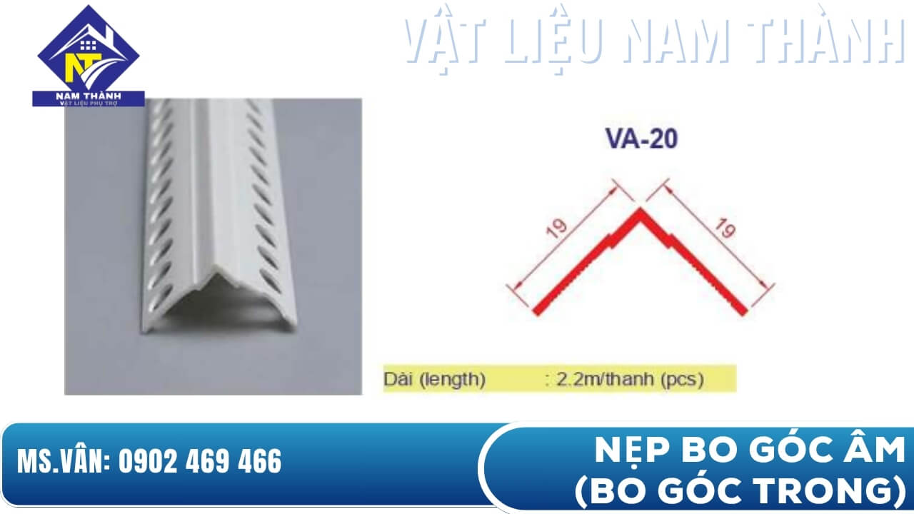 Nẹp bo góc âm Nẹp bo góc âm