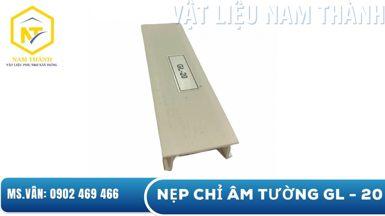 Nẹp chỉ âm tường 20mm