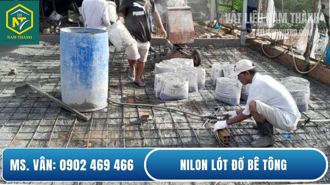 Nilon lót sàn đổ bê tông