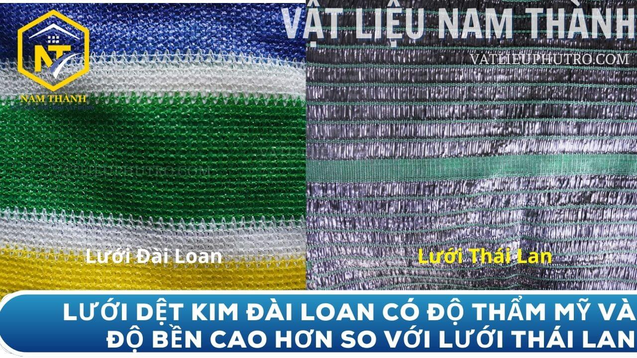 So s&aacute;nh lưới Th&aacute;i Lan v&agrave; lưới Đ&agrave;i Loan