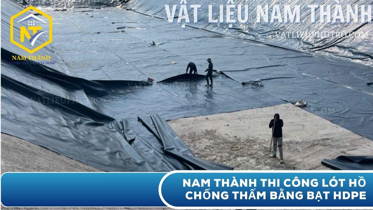 Nam Thành thi công lót hồ nuôi tôm cá ở miền tây