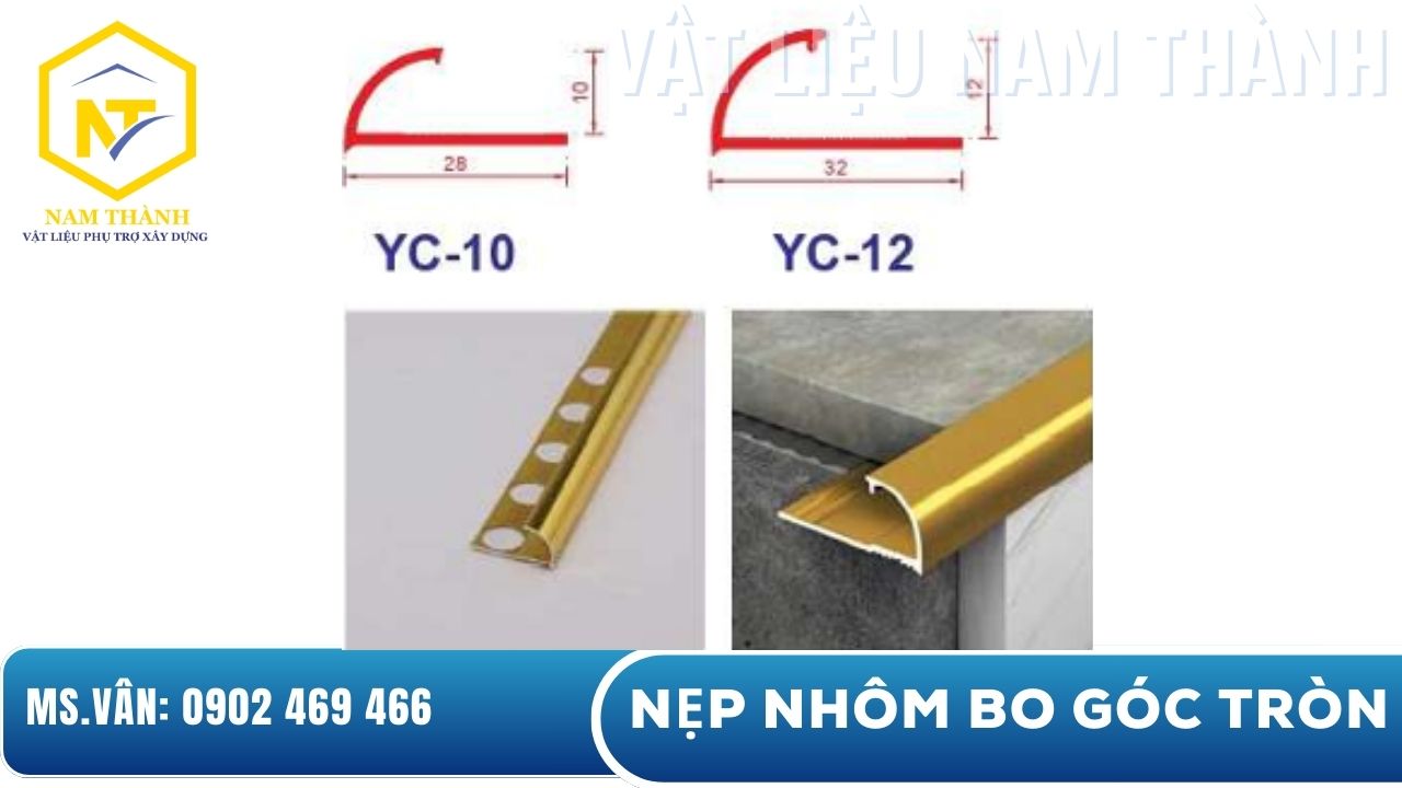 Nẹp nhôm bo góc tròn