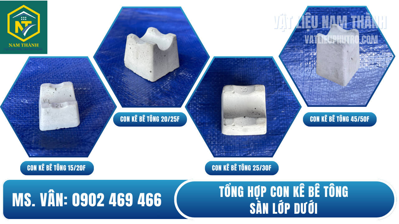 Tổng hợp con kê thép sàn lớp dưới