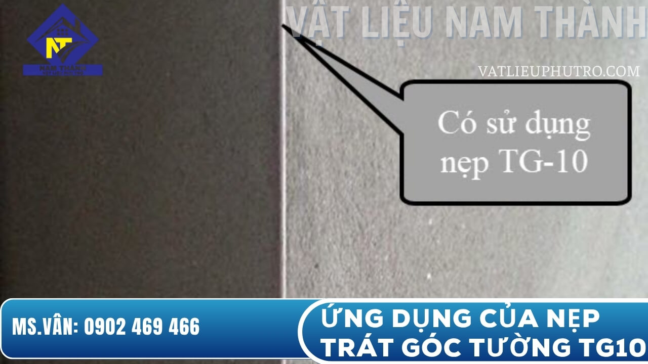 Ứng dụng của nẹp trát góc tường TG10