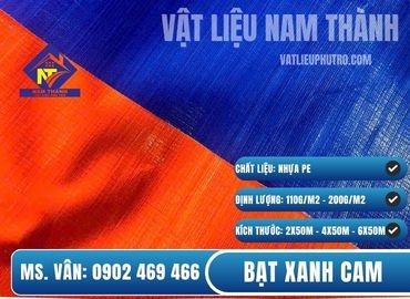 BẠT XANH CAM 2 DA - SIÊU BỀN, SIÊU DÀY, CHỐNG THẤM, CHỐNG RÁCH